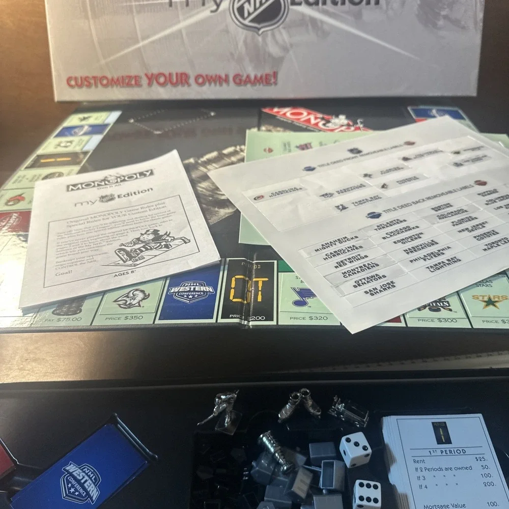 Monopoly My NHL Edition Customizable Hockey Monopoly Board Game 2006